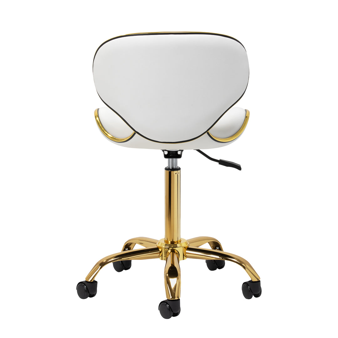 Salonstoel met Wielen Verstelbaar Gabbiano Q-4599 Goud-Wit