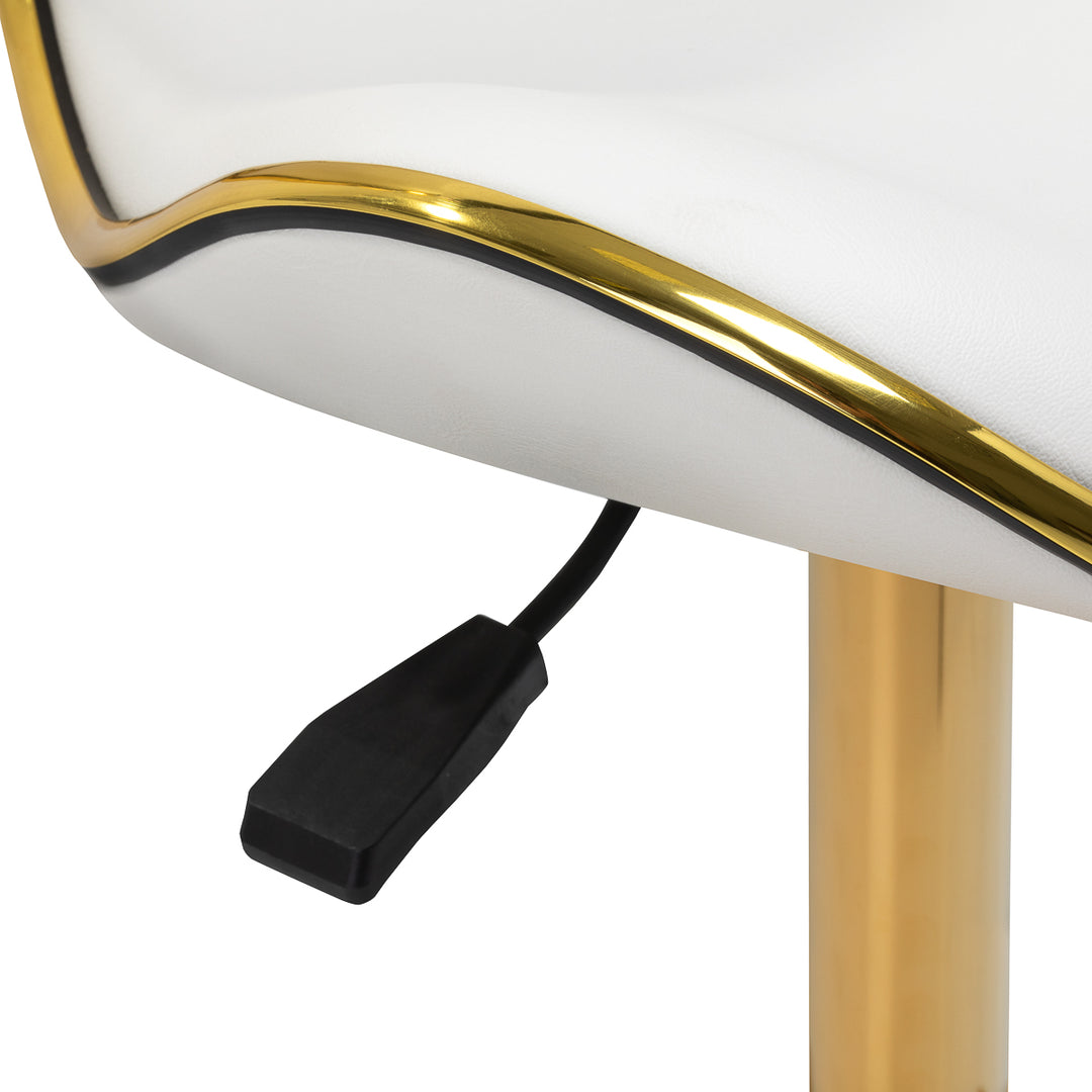 Salonstoel met Wielen Verstelbaar Gabbiano Q-4599 Goud-Wit