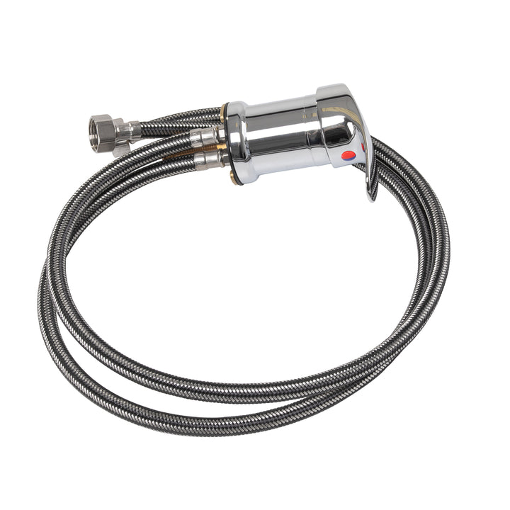 Kraan met Watervaldouche voor Wasunit Gabbiano Chroom-Zwart - afbeelding 3