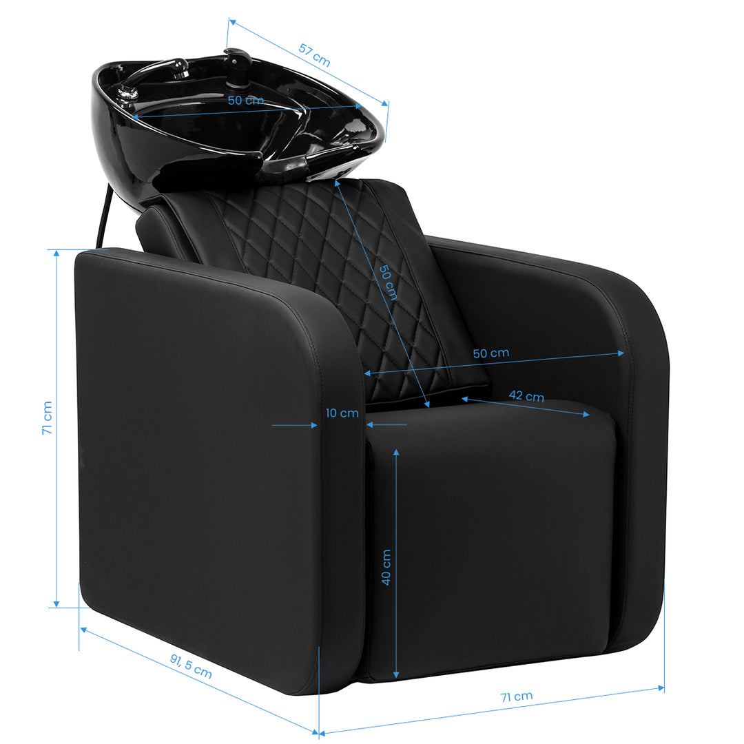 Wasunit Gabbiano Sylvia met Elektrische Beensteun en Massage Zwart - afbeelding 20
