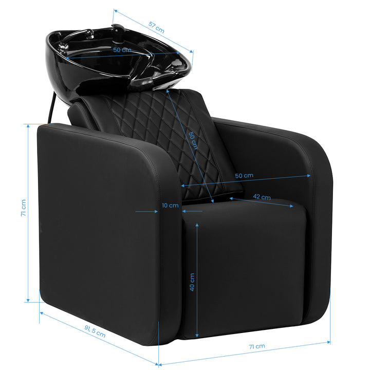 Wasunit Gabbiano Sylvia met Elektrische Beensteun en Massage Zwart - afbeelding 20