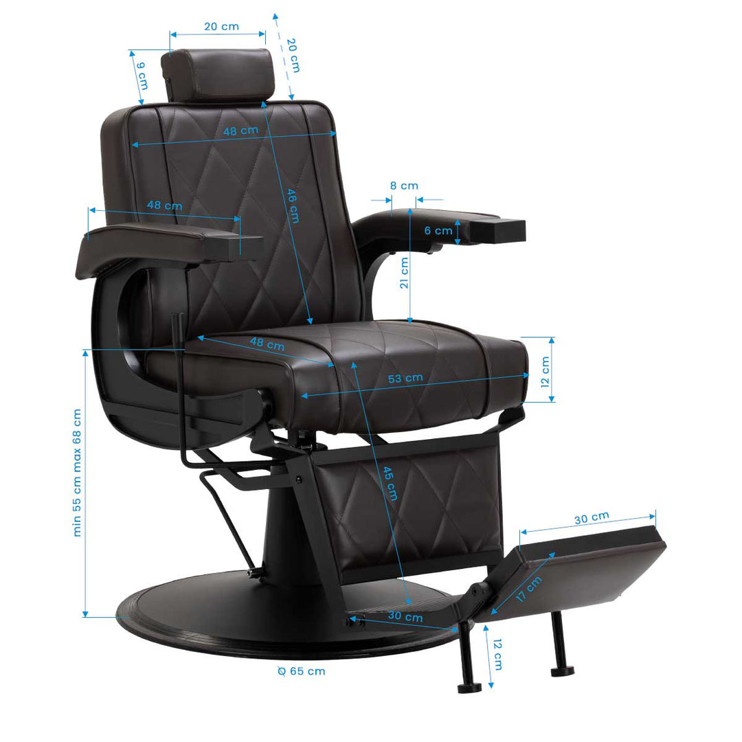 Barberstoel Hair System BM88066B Bruin-Zwart - afbeelding 16