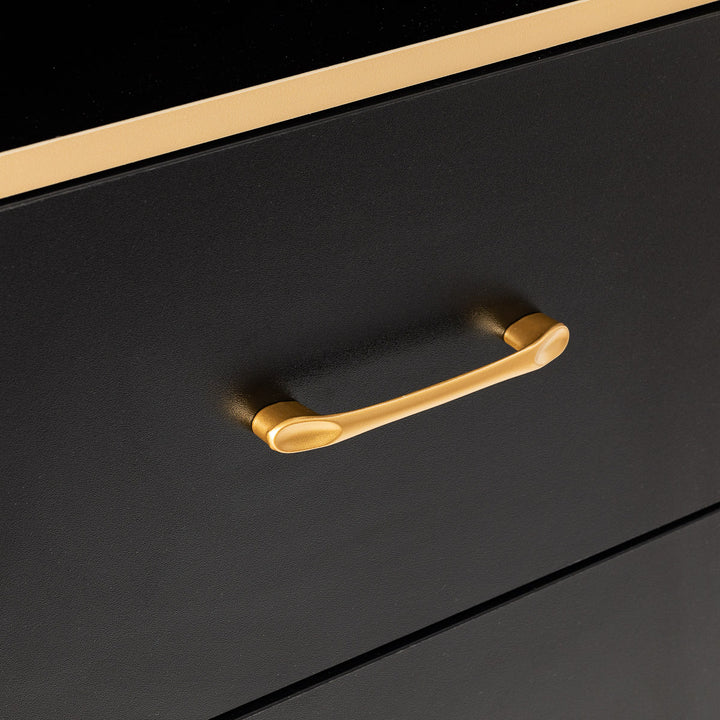 Kaptafel Kapperssalon Gabbiano Totem Zwart-Goud - afbeelding 10