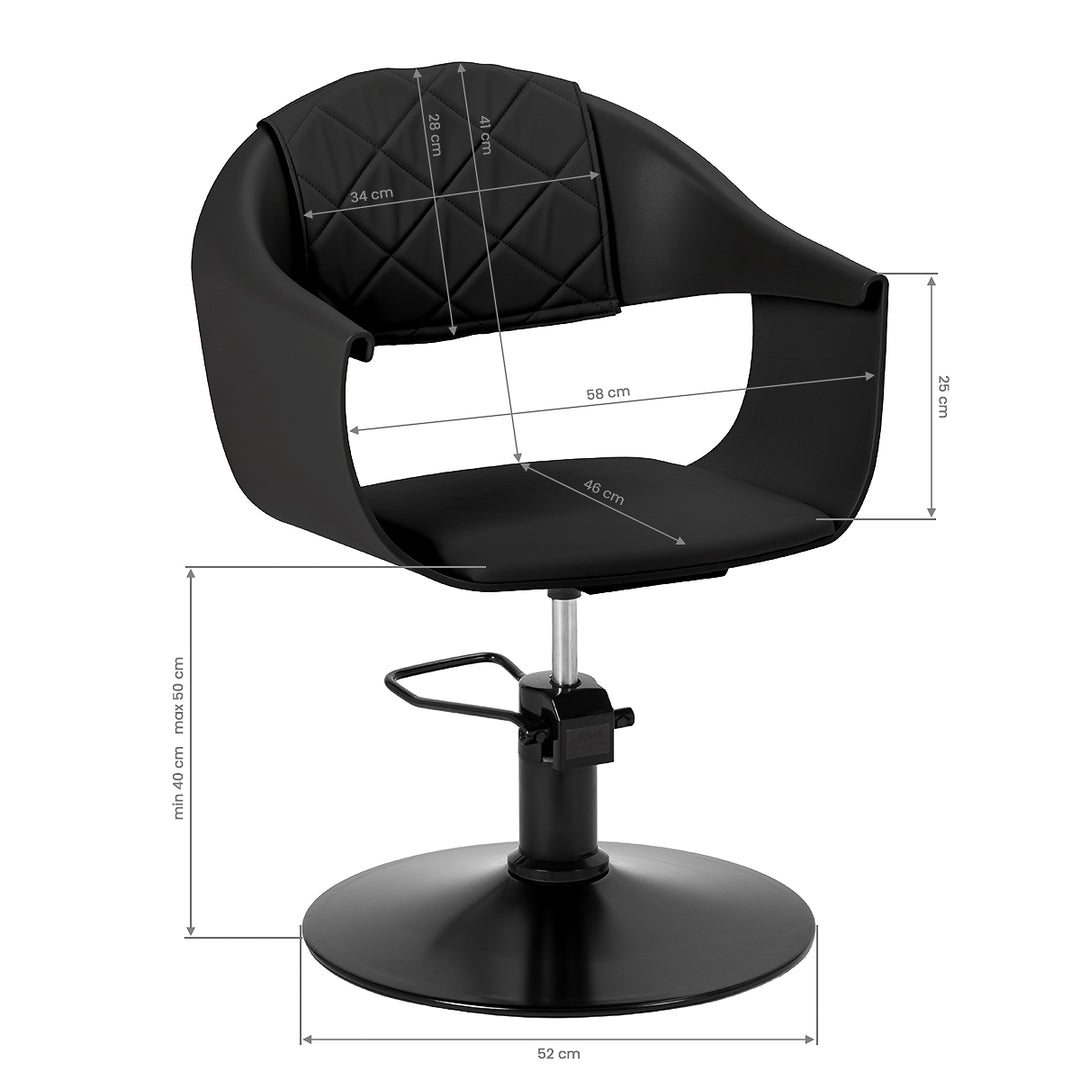 Kappersstoel Hair System Halo Noir Zwart - afbeelding 8