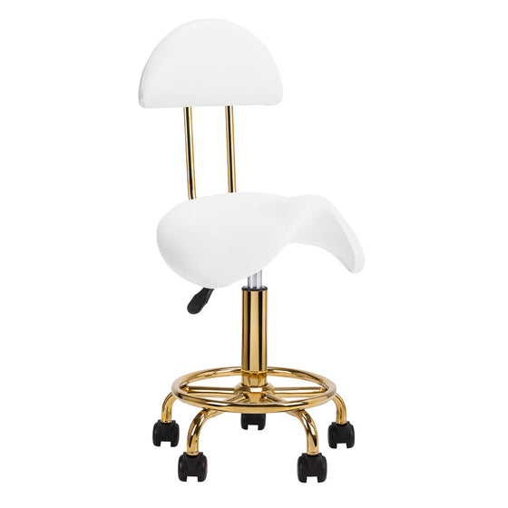 Zadelkruk met Rugleuning 6001 Goud-Wit