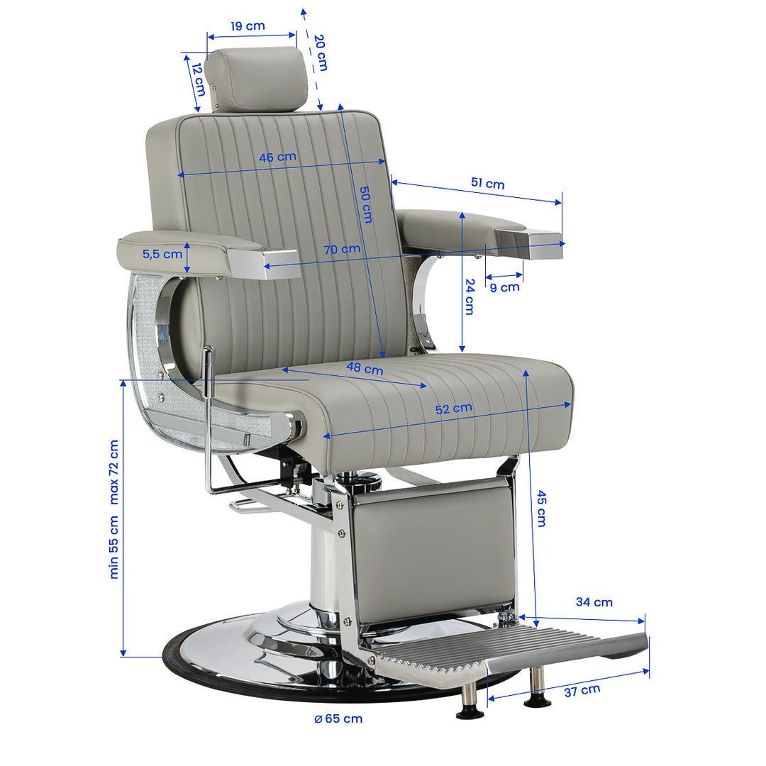 Barberstoel Gabbiano Visionerio Grijs - afbeelding 18