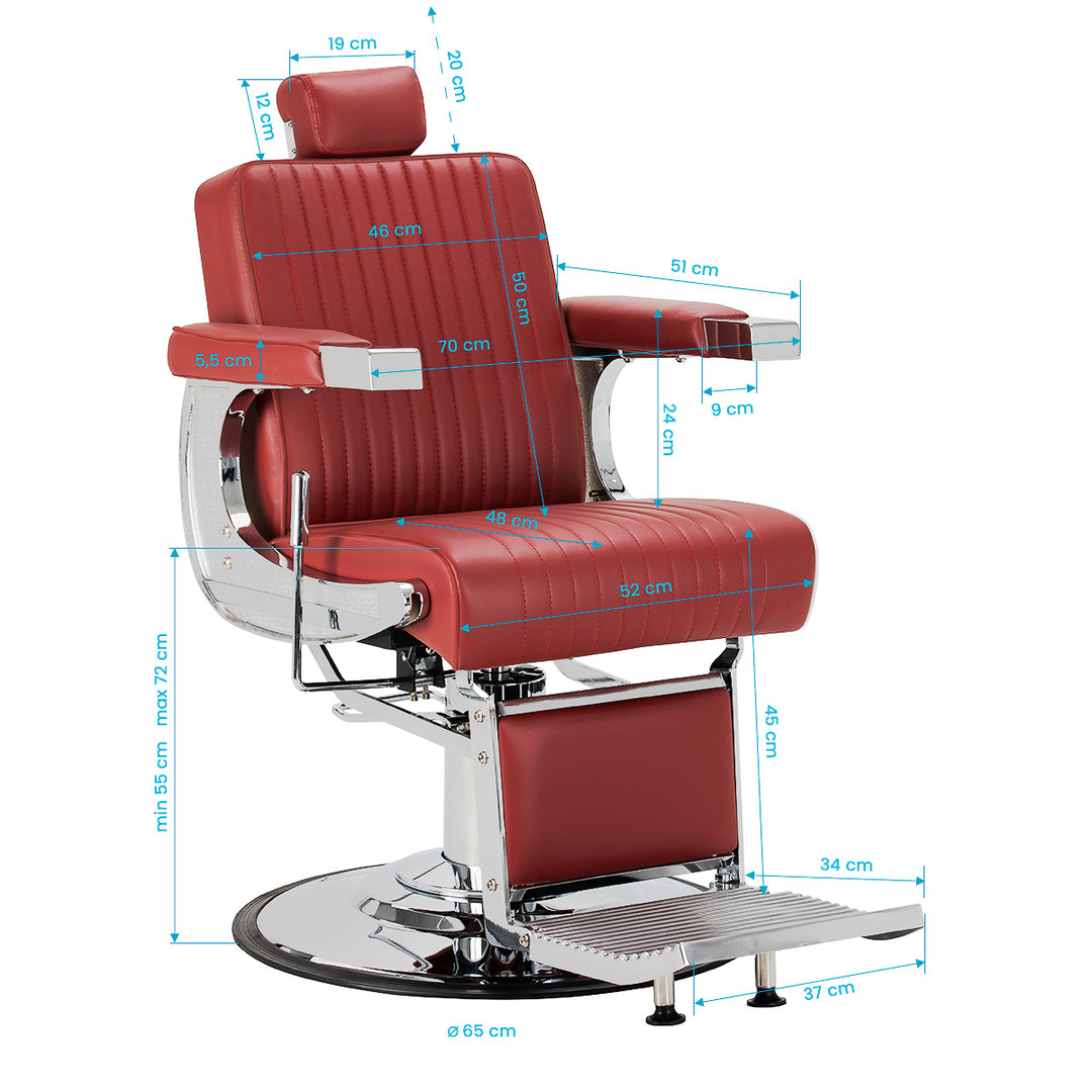 Barberstoel Gabbiano Visionerio+ Rood - afbeelding 18