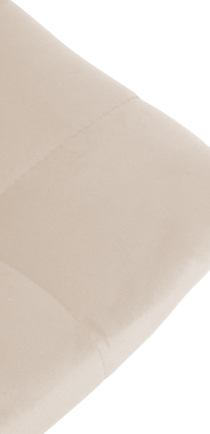 Barkruk met Rugleuning Fluweel Verstelbaar Draaibaar 107 Crème - afbeelding 7