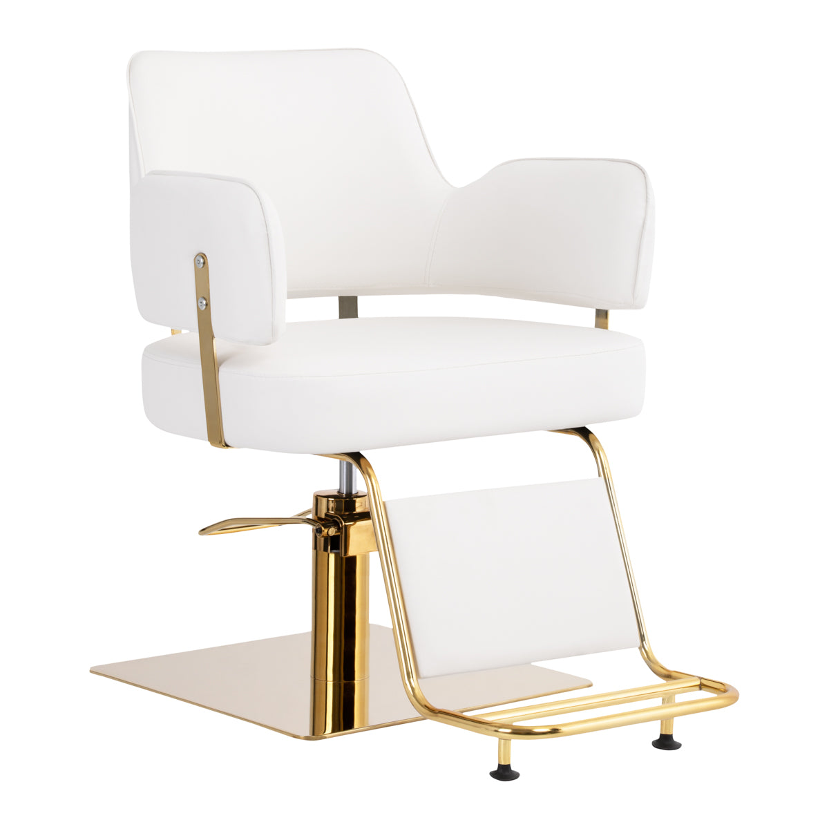 Kappersstoel Gabbiano Linz Goud Wit 1