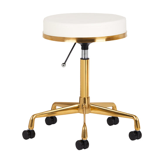 Tabouret Verstelbaar H4 Goud-Wit