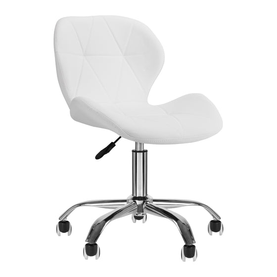 Salonstoel met Wielen Verstelbaar 4Rico QS-06 Wit