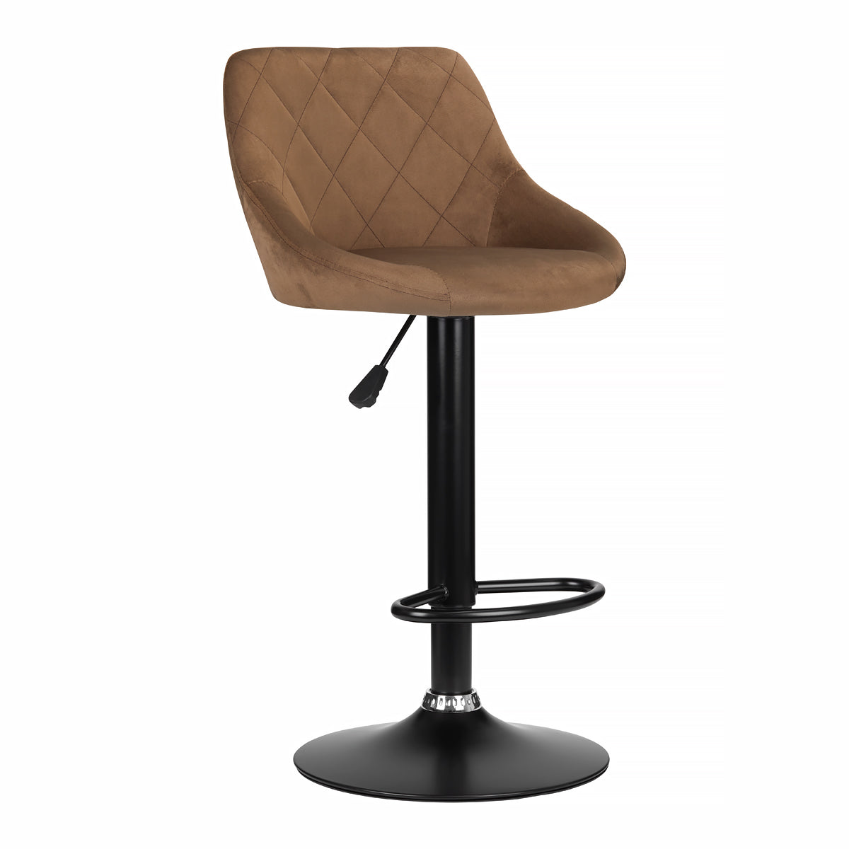 Barstoel Quilt Swivel Verstelbaar Zwart Brons 1