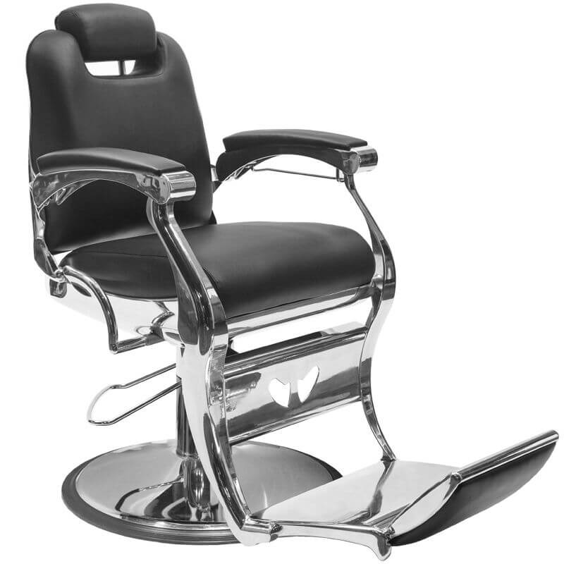 Kappersstoel Barber Gabbiano Angelo Zwart 1