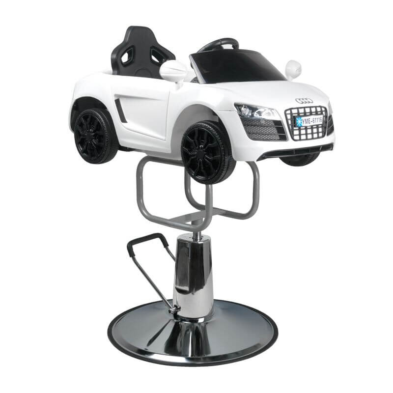 Kinderkappersstoel Auto Audi B041G Wit 1